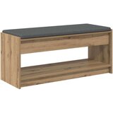  Haldna klop z blazino s polico Umetni hrast 103 x 38 x 45 cm, (5000155647) | Shoptok.si