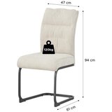 MID.YOU Set Nihajnih Stolov Frieda, Krem Barva, 2 Kos | Shoptok.si