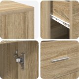 vidaXL Kutni stol Sonoma hrast 102x88x75 cm Konstruirano drvo | shoptok.hr