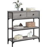  Konzolni stol siva boja hrasta 72 5x25x75 cm konstruirano drvo | shoptok.hr