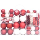  Set božićnih kuglica od 108 komada crvene i bijele | shoptok.hr