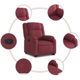  Naslonjač na podizanje od tkanine crvena boja vina | shoptok.hr