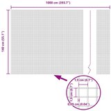 vidaXL Varjena žična ograja z 7 stebri Zelena 1.4x10 m Jeklo Cene