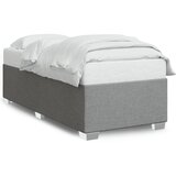 Maison Chic Posteljni okvir - Enojna postelja - Postelja za odrasle brez vzmetnice svetlo siv 90x190 cm blago-J7553, (21774565) | Shoptok.si