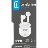 Cellular Line slušalke Seek Wireless Headset white True Wireless Pod Headset Seek bluetooth | Shoptok.si
