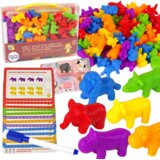 Woopie edukativni set: Učenje brojeva, sortiranje boja i životinja, 83 el. | shoptok.hr