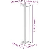  Stalak za ručnike 23x18x110 cm od masivne borovine | shoptok.hr