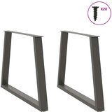 vidaXL noge jedilne mize v-oblika 2 kosa antracit 100x(72-73,3) cm | Shoptok.si
