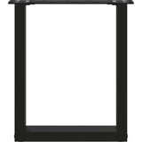  Noge za klubsko mizico v obliki črke U, 2 kosa, črne, 38 x (42-43) cm, jeklo, (22123600) | Shoptok.si