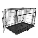 duvo+ pet kennel ninja edition foldable dog bench - sklopivi metalni kavez za pse sa kliznim vratima giant - 122x76x84cm