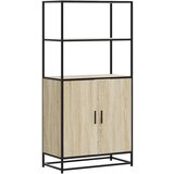 Maison Chic Visoka omara - Komoda - Predalnik sonoma hrast 68x35x139 cm inženirski les in kovina, (21722738) Cene