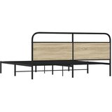  Metalni okvir kreveta bez madraca boja hrasta sonome 183x213 cm | shoptok.hr