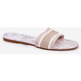 Boto Patterned Flat Ladies Sandals Beige Leysi | ePonuda.com