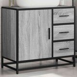 vidaXL Kopalniška omarica siva sonoma 65x33x60 cm inženirski les | Shoptok.si