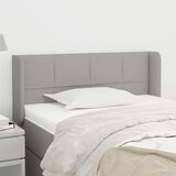  Uzglavlje s ušima svjetlosivo 103x16x78/88 cm od tkanine | shoptok.hr