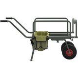vidaXL Voziček za ribolov z 2 kolesoma zelen prašno barvano jeklo | Shoptok.si