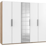 MID.YOU omara s klasičnimi vrati, bela, barve hrasta | Shoptok.si