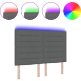 LED Uzglavlje s Linijama Tamno Sivo 80 cm Tkanina | shoptok.hr