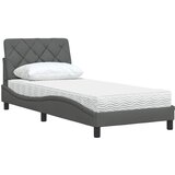  Krevet s madracem tamnosivi 90 x 190 cm od tkanine | shoptok.hr