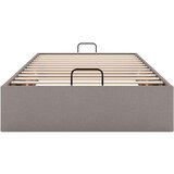 vidaXL Otomanski posteljni okvir brez vzmetnice taupe 100x200 cm blago | Shoptok.si