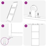  Klizna vrata s 3 panela od stakla ESG i aluminija 76 x 205 cm crna | Eponuda.ba