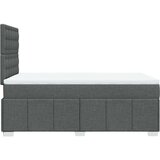 vidaXL Box spring postelja z vzmetnico temno siva 120x190 cm blago | Shoptok.si