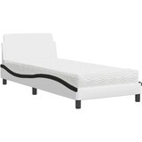 Krevet s madracem Dover bijelo-crni 80 x 200 cm od umjetne kože | Eponuda.com