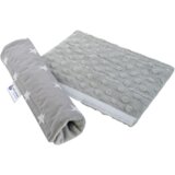 Medi Partners Cotton + minky car seat belt protector – White stars on gray + gray minky | shoptok.hr