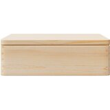  Drvena kutija s poklopcem i ručkama 40x30x13 cm puno drvo bor | Eponuda.com