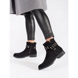 Shelvt Women's suede low top ankle boots | shoptok.hr