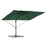 vidaXL Zeleni Kantilever Dežnik Zeleni Poliester in kovinski okvir Velik | Shoptok.si