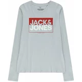 Jack & Jones Majica siva / crvena / bijela