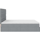 vidaXL Otomanski krevet s madracem&LED svijetlosivi 180x200cm tkanine | shoptok.hr