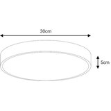  LED prigušiva stropna svetiljka LED/30W/230V 3000-6500K preč. 30 cm crna + daljinski upravljač | Eponuda.com