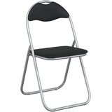  Sklopiva stolica 2 pcs Crna i Siva 48 x 43,5 x 81 cm Lažna koža | shoptok.hr