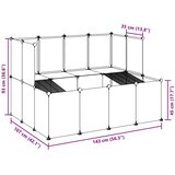  Kavez za male životinje crni 143 x 107 x 93 cm PP i čelik | shoptok.hr
