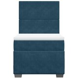 Box spring krevet s madracem plavi 90x190 cm baršunasti | shoptok.hr