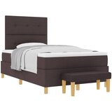 Krevet s opruga kutije Tamno smeđa 200 x 120 cm tkanina | shoptok.hr