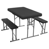  Set za catering stol + klupe 105 x 65 x 69 cm crni Slike