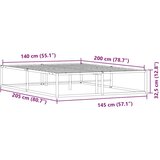 vidaXL Okvir kreveta bez madraca Bijeli 140x200 cm Metalni | shoptok.hr