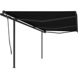  Automatska tenda na uvlačenje sa stupovima 6 x 3 5 m antracit | shoptok.hr