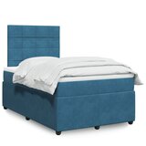 vidaXL Krevet s oprugama i madracem plavi 120 x 190 cm baršun | shoptok.hr