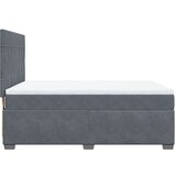vidaXL Krevet s oprugama i madracem tamnosivi 140x200 cm baršunasti | shoptok.hr