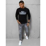 DStreet Bluza męska z nadrukiem czarna | Shoptok.si