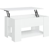 Maison Chic Klubska mizica - kavna mizica - Nizka mizica bela 79x49x41 cm inženirski les, (21755102) | Shoptok.si