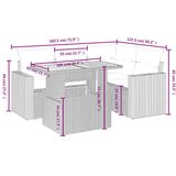 vidaXL 5-dijelni vrtni set sofa s jastucima bež od poliratana | shoptok.hr