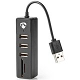 Nedis USB HUB sa čitačem kartica 4u1 10cm | Eponuda.ba