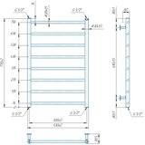 Kupatilski merdevinski radijator INOX FLAT 163 W/230 V 77 x 53 cm nerđajući čelik/antracit | Eponuda.com