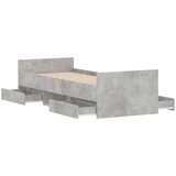  Kreveta s uzglavljem i podnožjem boja betona 75 x 190 cm | shoptok.hr