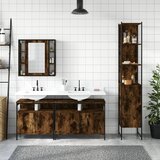 4-dijelni set kupaonskih ormarića boja dimljenog hrasta drveni | Eponuda.com